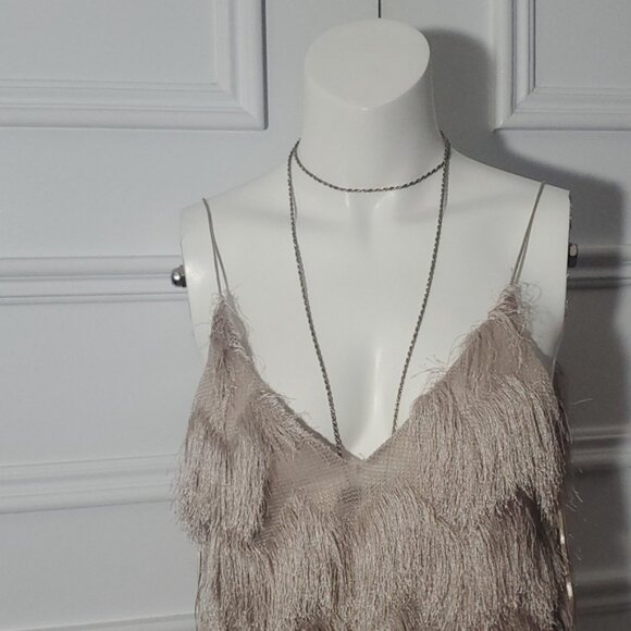 Zara Premium Collection Retro Roaring 20's style Flapper V-neck Cami Top - Picture 3 of 16